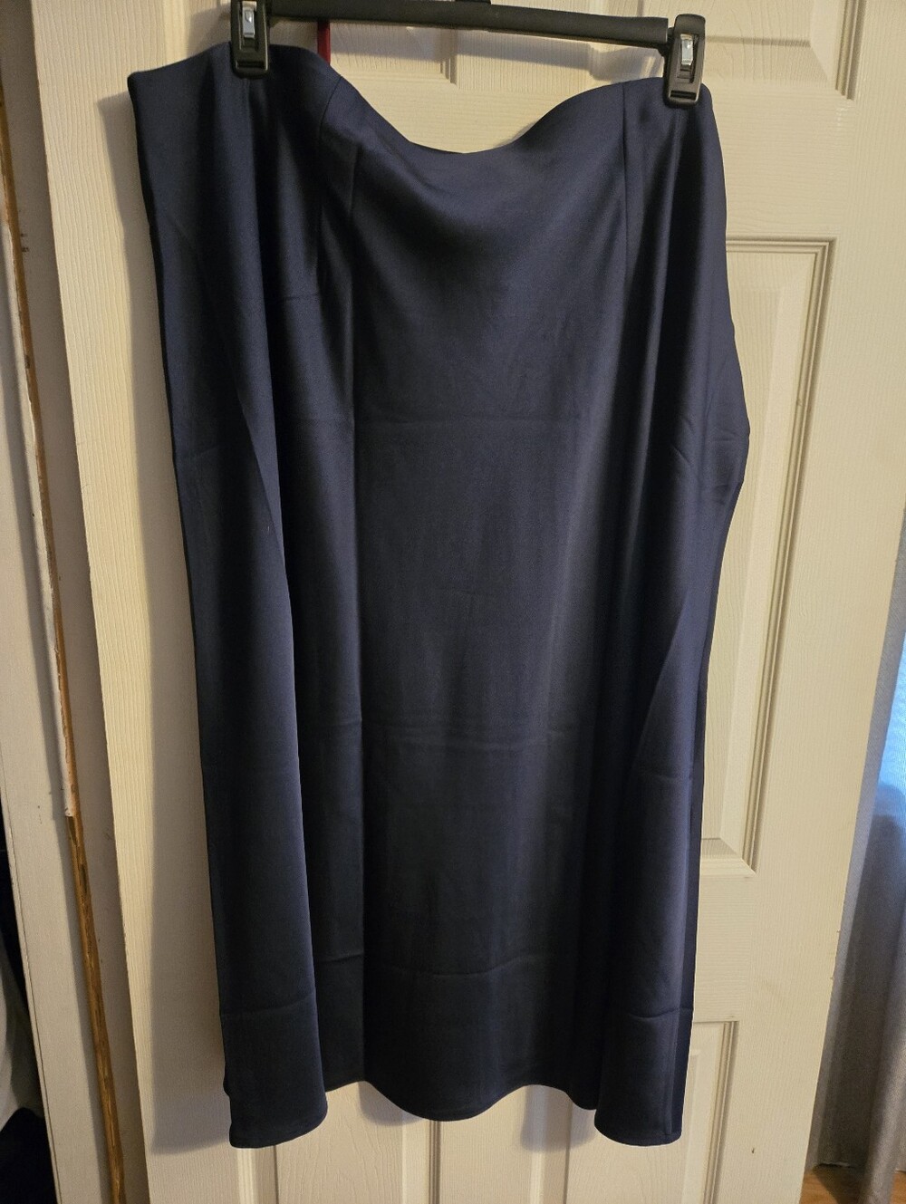 Worthington Navy Elastic-Waist Skirt